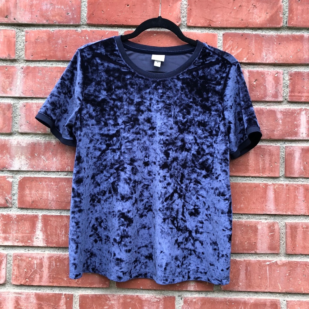 And Ea Way (Target) Navy Velvet Top